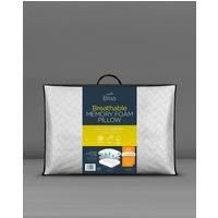 Snuggledown Breathable Memory Foam Pillow 1 Pack - Firm Support Side Sleeper Orthopaedic Pillows for Neck and Shoulder Pain Relief - Hypoallergenic, Machine Washable Zipped Cover, Size (64cm x 38cm)