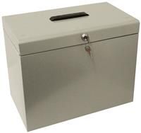 Cathedral A4 Metal File Box Grey