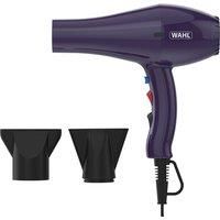 Wahl Ionic Style Hairdryer in Purple, Hairdryers for Women, Hair Dryer with Attachments, Adjustable Temperature, Three Heat Settings, Two Speed Settings, Fast Drying