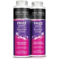 Frizz Ease Brazilian Sleek Frizz Immunity Shampoo & Conditioner Bundle Pack, 2 x 500ml