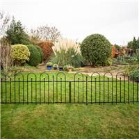 Apollo Easy Fit Fence Post 116cm (4 Pack) in Black Galvanised Steel