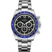 Rotary Mens Henley Chronograph Watch with Black Dial & Silver Bracelet GB0544...