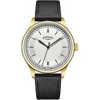 Rotary Gents Watch Heritage GS05983/31 Brown Leather Strap Gold Tone RRP £109.00