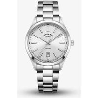 Rotary Men'S Heritage Silver Dial Stainless Steel Bracelet Watch