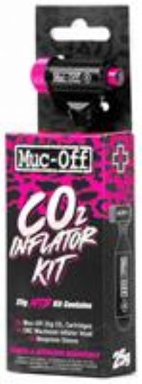 Muc Off CO2 MTB Inflator Kit 25g Cartridges Inflator Head Neoprene Sleeve