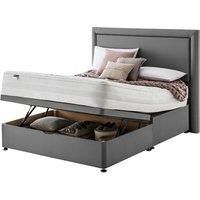 Silentnight Mirapocket 2000 Memory Foam Ottoman NonStorage Divan Bed Set Grey Slate  135cm