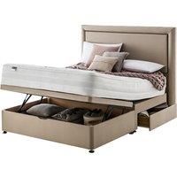 Silentnight Mirapocket 2000 135cm Memory Foam Mattress with Ottoman and 2 Drawer Divan Bed Set  Sand