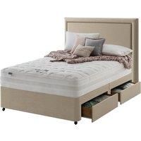 Silentnight Mirapocket 2000 Memory Ottoman 4-Drawer Storage Divan Bed Set Sandstone - 150cm