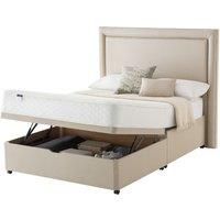 Memory Foam Silentnight Miracoil Ottoman Non-Storage Divan Set Sandstone - 135cm