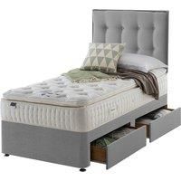 Silentnight Mirapocket Latex 1000 2-Drawer Divan Bed - Grey Single