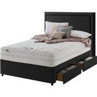 Silentnight Mirapocket 2000 Memory Ottoman 4-Drawer Storage Divan Bed Set Ebony - 135cm