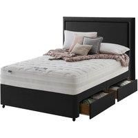 Silentnight Mirapocket 2000 Memory Ottoman 4-Drawer Storage Divan Bed Set Ebony - 180cm