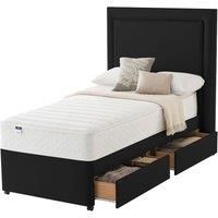 Silentnight Miracoil Memory 2 Drawer Divan Set Slate Ebony - Single