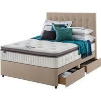 Silentnight Miracoil Geltex 135cm 4 Drawer Divan Bed Set  Sandstone