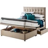 Silentnight Miracoil Geltex 135cm Ottoman 2 Drawer Divan Bed Set - Sandstone