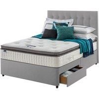 Silentnight Miracoil Geltex 150cm 2 Drawer Divan Set Slate Grey