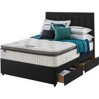 Silentnight Miracoil Geltex 4-Drawer Divan Set Ebony - 180cm