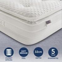 Silentnight Soft Medium 2000 Pocket Geltex Pillowtop Mattress White