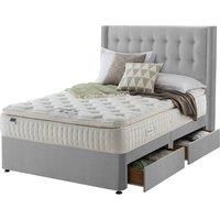 Silentnight Mirapocket Latex 1000 4-Drawer Divan Bed - Velvet Silver Double