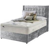 Silentnight Mirapocket Latex 1400 Non Storage Divan Bed - Crushed Velvet Light Grey