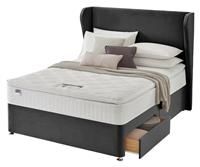 Silentnight 1000 Pocket Eco Double 2 Drw Divan Bed- Charcoal