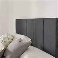 Silentnight Brescia 180 Woven Superking Headboard- Charcoal