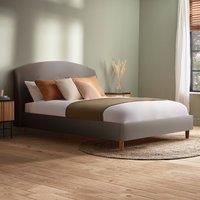 Silentnight Evana Bedframe - Double - Beech Wood - Charcoal Velour