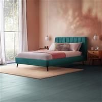 Silentnight Octavia Double Velvet Bed Frame - Peacock