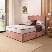 Silentnight Divan Bed With Wave Velvet Headboard