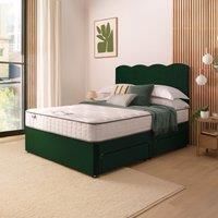 Silentnight Divan Bed With Wave Velvet Headboard