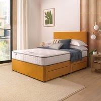 Silentnight Divan Bed With Velvet Paris Headboard