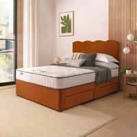 Silentnight Divan Bed With Wave Velvet Headboard