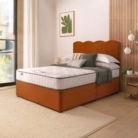 Silentnight Divan Bed With Wave Velvet Headboard