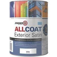 Zinsser ZINACEWH1L ZN7200002D1 WB Satin White 1lt ACEWH1L ALLCOAT Exterior Primer/Finish 1 Litre, 1L