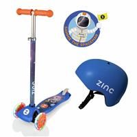 Zinc Combo: 3 Wheel Scooter & Helmet