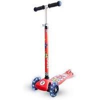 Zinc Three Wheeled Light Up Explorer Scooter - Racing Car