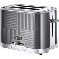 Russell Hobbs 25250 NEW Geo Textured 2 Slice Wide Slot Toaster Gunmetal Grey