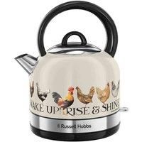 Russell Hobbs 26270 Emma Bridgewater Electric Kettle - Rise & Shine Hen/'s with Removable Anti Scale Filter, 1.5 Litre, Cream