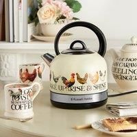 Russell Hobbs 26270 Emma Bridgewater Electric Kettle - Rise & Shine Hen/'s with Removable Anti Scale Filter, 1.5 Litre, Cream