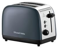 Russell Hobbs 26552 Stainless Steel 2 Slice Toaster - Long Slots with 6 Browning Settings and High Lift Feature, Grey