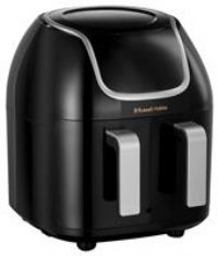 Russell Hobbs 27290 Snappi 8.5L/2x 4.25L Dual Basket Air Fryer - Family Digital Airfryer with Adjustable Drawers and Cooking Sync, Black, 1700W
