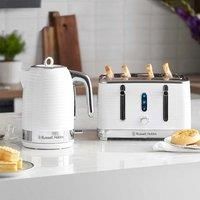 Russell Hobbs Inspire White Kettle & Toaster Bundle