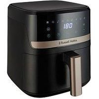 Russell Hobbs Air Fryer 4.3L, 9 Programs, Oil Free Cooking, Rapid Air Technology, Touchscreen, Auto Shut-Off, Keep Warm, Roast, Bake, Grill, Dishwasher safe parts, Max 200£, 1300W, Satisfry 27610