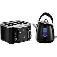 Russell Hobbs Stylevia Kettle & 4 Slice Toaster Bundle Black 28131BU