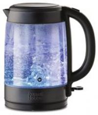 Russell Hobbs Illuminating Glass Kettle Matte Black, Black
