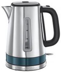 Russell Hobbs Kettle [1.7l, 3000W, stainless steel] Distinctions Ocean Blue (Push-to-open lid, 360° base with cord storage, Perfect pour spout,removable Anti-scale filter, water level indicator) 24282