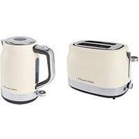 Russell Hobbs Hanley Kettle & 2 Slice Toaster Bundle - Jasmine White