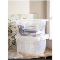 NEW British Made Clear Plastic Storage Box Boxes With Lids CHOICE OF 17 SIZES