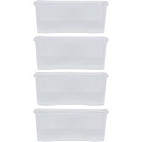 Whatmore Crystal Deep Shelf Box and Lid, Clear (Holds 36 DVDs)