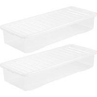 NEW British Made Clear Plastic Storage Box Boxes With Lids CHOICE OF 17 SIZES